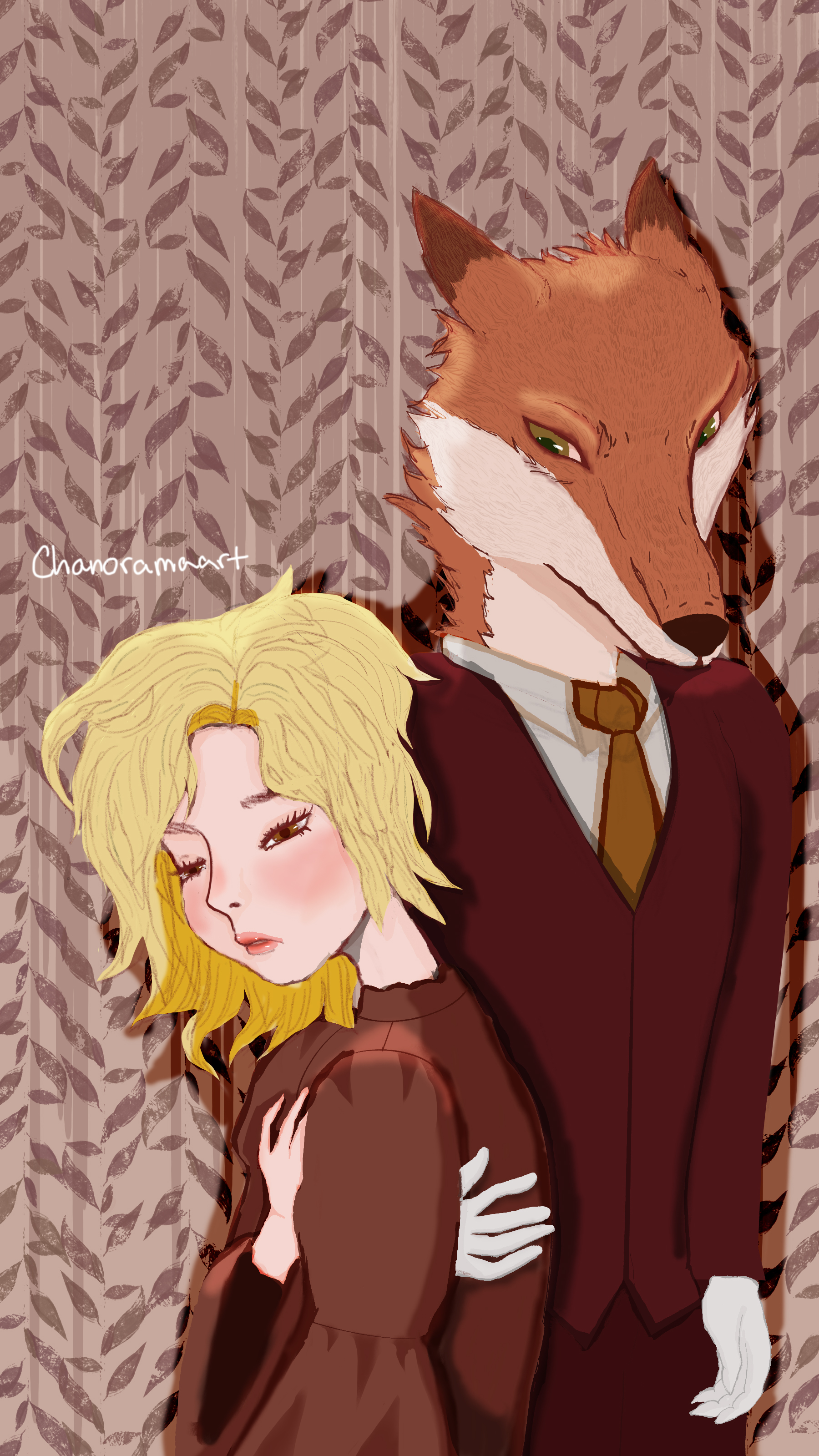 fox man and girl